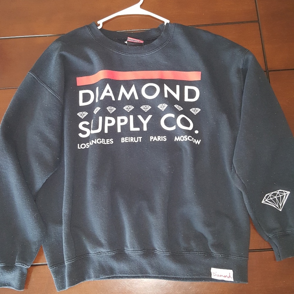 Black crewneck sweater
